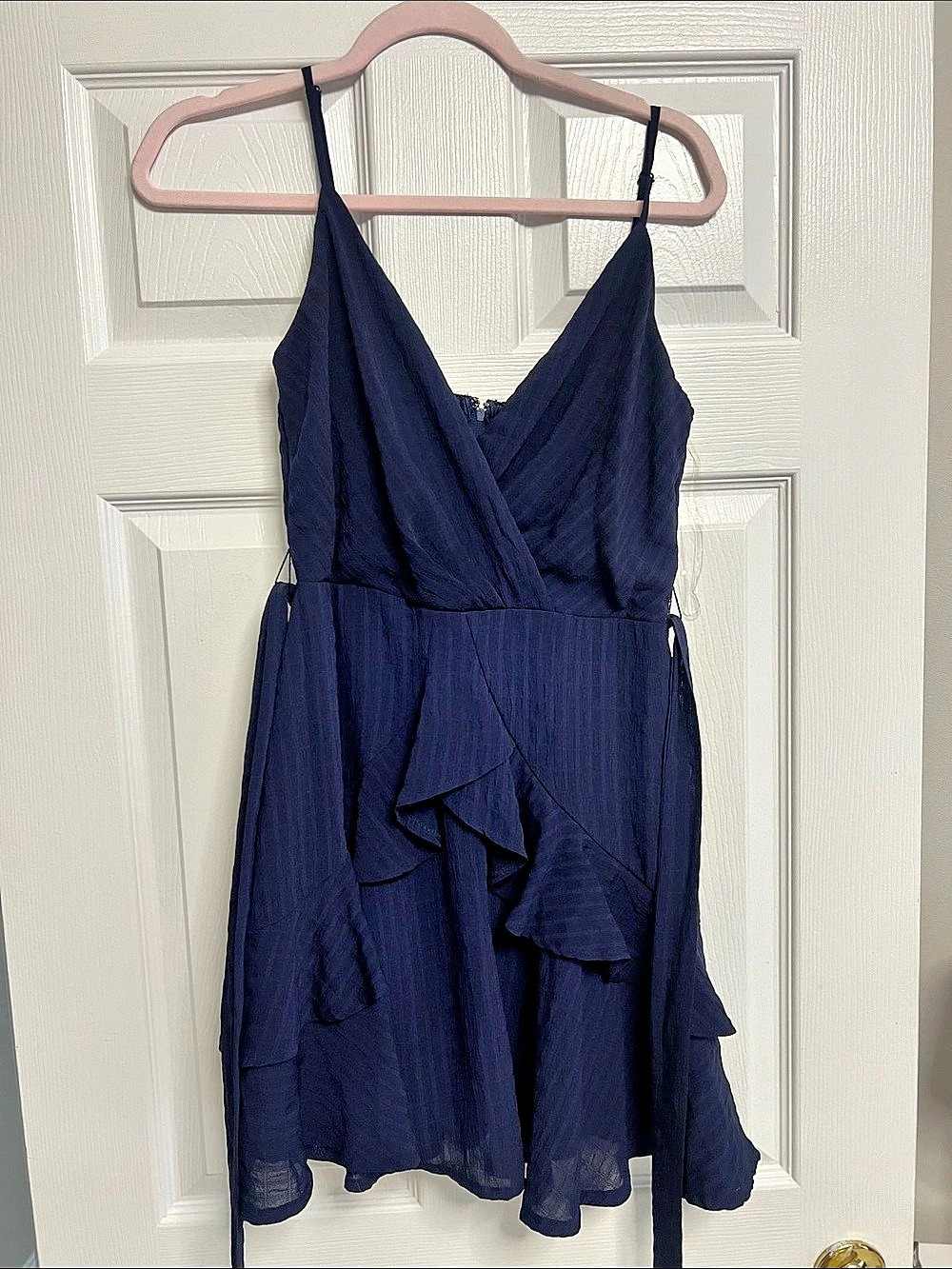 Altered State Ruffle Mini Dress in Blue Size Small Like New